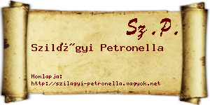 Szilágyi Petronella névjegykártya